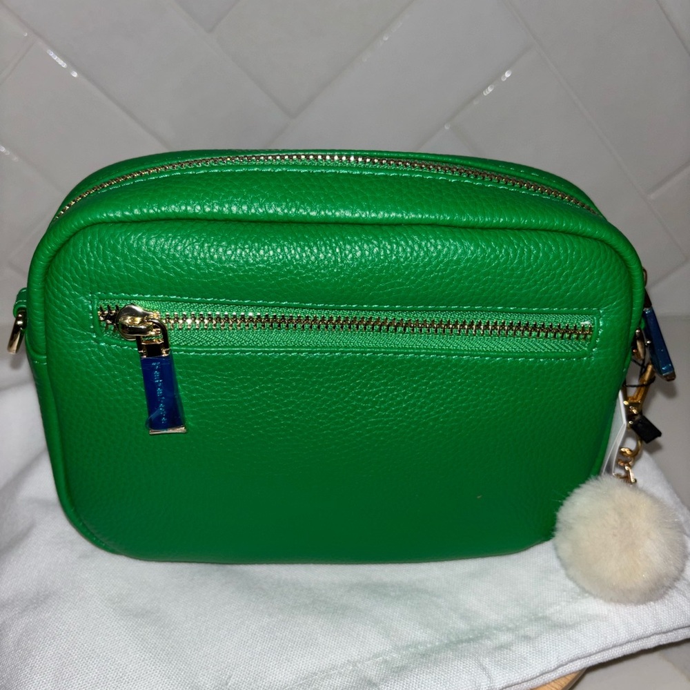 Pom Pom London Original Bag District Line Green houndstooth strap keychain NWT - Picture 6 of 11